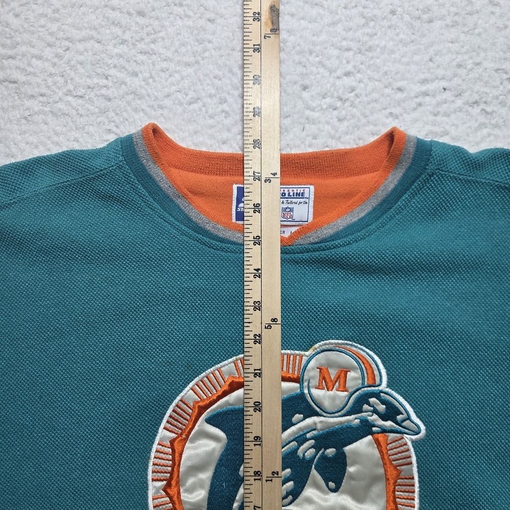 Vintage Miami Dolphins Sweatshirt Men's Large Starter Pro Line Pullover - Picture 5 of 7